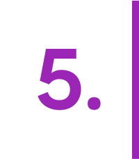 Icon of a purple number '5.' with a vertical line on a white background.