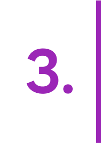 Icon of a purple number '3.' with a vertical line on a white background.