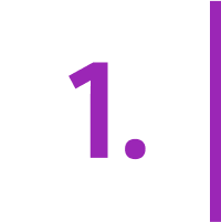 Icon of a purple number '1.' with a vertical line on a white background.